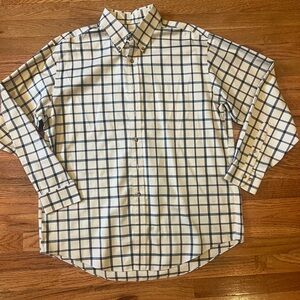 Brooks Brothers Navy and White Plaid Shirt